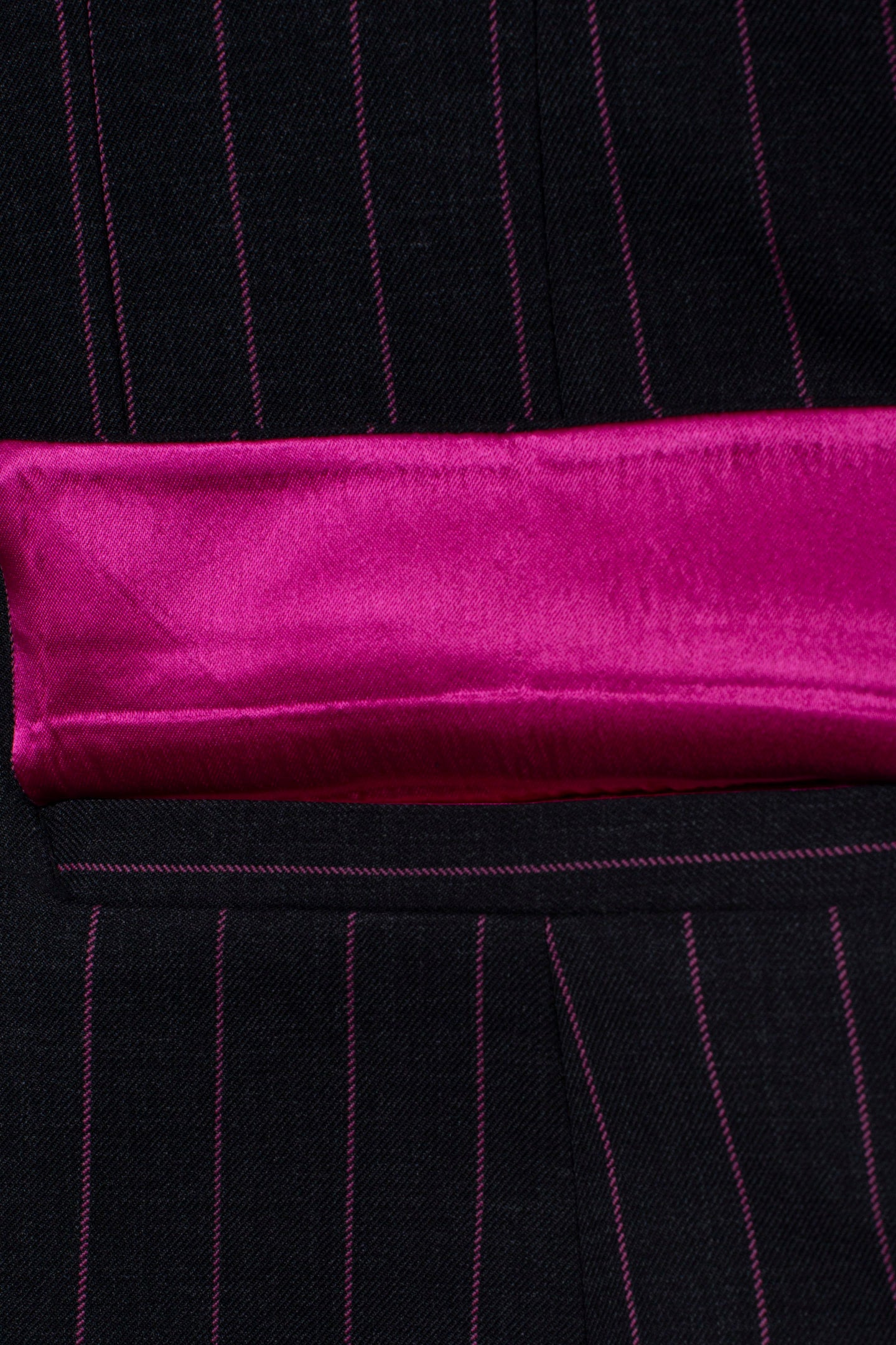 La Jenny - Fitted jacket with raspberry tennis stripes and fuchsia lining