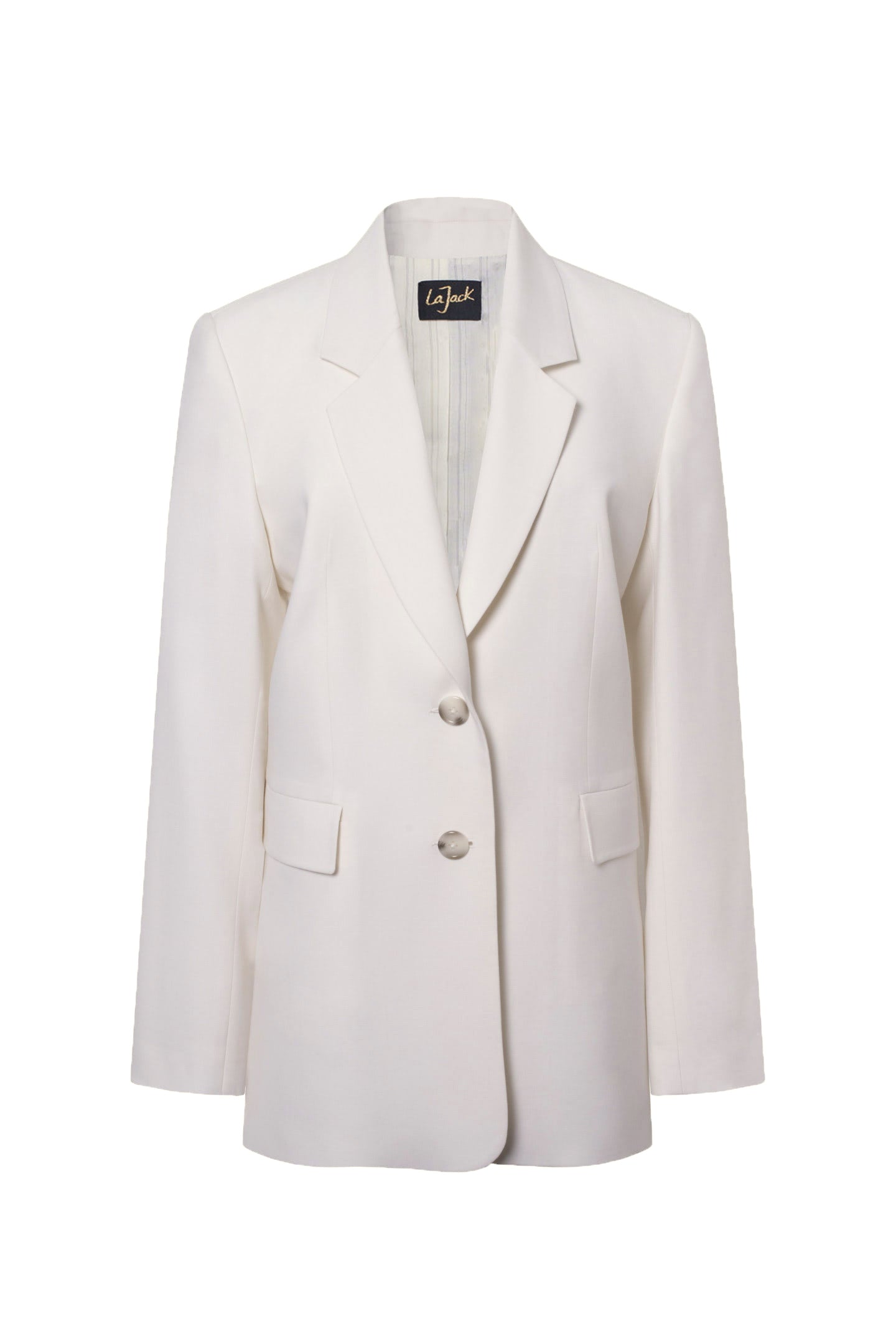 La Grace - Off White Summer Wool Oversize Blazer Jacket
